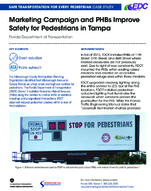 Marketing Campaign and PHBs Improve Safety for Pedestrians in Tampa