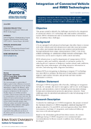 Integration of Connected Vehicle and RWIS Technologies Summary
