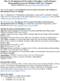Development of LOS Analysis Procedures and Performance Measurement Systems for Parking supporting datasets