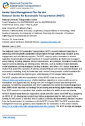 Center Data Management Plan for the National Center for Sustainable Transportation NCST