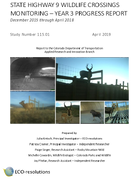 State Highway 9 Wildlife Crossings Monitoring  Year 3 Progress Report December 2015 Through April 2018
