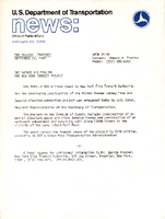 US Department of Transportation News Office of Public Affairs UMTA 3080 DOT Awards 40 Million for New York Transit Project