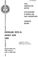 Controlling Speeds in Highway Work Zones