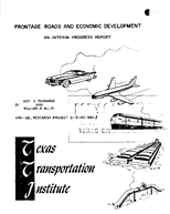 Frontage Roads and Economic Development An Interim Progress Report