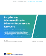 Bicycles and Micromobility for Disaster Response and Recovery Manuscript