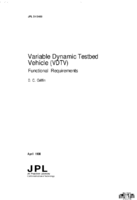 Variable Dynamic Testbed Vehicle Vdtv Functional Requirements