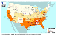Estimated FAF Flow for Trucks Passing Through Alabama on National Highway System 2050