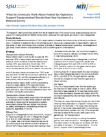 What Do Americans Think About Federal Tax Options to Support Transportation Results from Year Fourteen of a National Survey Brief
