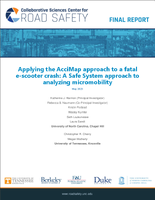 Applying the AcciMap Approach to a Fatal EScooter Crash A Safe System Approach to Analyzing Micromobility