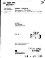 Damage Tolerance Assessment Handbook Volume II Airframe Damage Tolerance Evaluation 1993