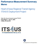 Performance Measurement Summary Memo Heart of Iowa Regional Transit Agency ITS4US Deployment Project