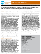 Exploring the Use of Artificial Intelligence to Leverage TxDOT Data for Enhanced Corridor Management and Operations Project Summary