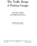 The Traffic Design of Parking Garages