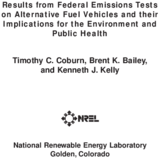 Results from Federal Emissions Tests on Alternative Fuel Vehicles and Their Implications for the Environment and Public Health