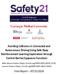 Avoiding Collisions in Connected and Autonomous Driving Using Safe Deep Reinforcement Learning Exploration Through Control BarrierLyapunov Functions