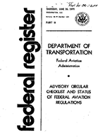 AC 002FF Advisory Circular Checklist and Status of Federal Aviation Regulations
