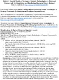 Drivers Mental Models of Advanced Vehicle Technologies A Proposed Framework for Identifying and Predicting Operator Errors supporting datasets