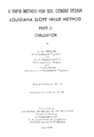 A rapid method for soil cement design  Louisiana slope value method  part II  evaluation