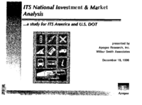 ITS National Investment  Market Analysis A Study For ITS America And US DOT