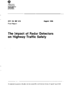The Impact of Radar Detectors on Highway Traffic Safety