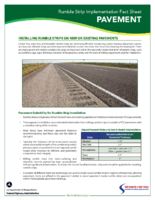 Rumble Strip Implementation Fact Sheet Pavement