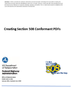 Creating Section 508 Conformant PDFs