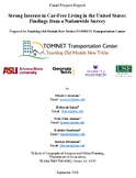 Strong Interest in CarFree Living in the United States Findings from a Nationwide Survey