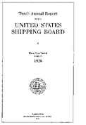Tenth Annual Report of the US Shipping Board June 30 1926