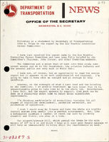 Following is a Statement by Secretary of Transportation John A Volpe on the Report by the Air Traffic Controller Career Committee