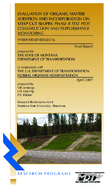 Evaluation of Organic Matter Addition and Incorporation on Steep Cut Slopes Phase II Test Plot Construction and Performance Monitoring