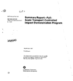 Summary Report  FullScale Transport Controlled Impact Demonstration Program