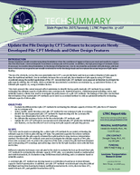 Update the Pile Design by CPT Software to Incorporate Newly Developed PileCPT Methods and Other Design Features Tech Summary
