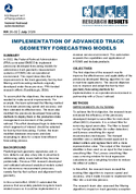 Implementation of Advanced Track Geometry Forecasting Models Research Results