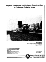Asphalt emulsions for highway construction in Dubuque County Iowa