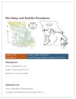 Pile Setup and Restrike Procedures