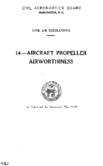 Part 14 Aircraft Propeller Airworthiness