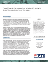 Change in Mental Models of ADAS in Relation to Quantity and Quality of Exposure Fact Sheet
