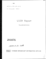 USSR Report Transportation