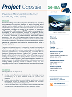 Pavement Markings Retroreflectivity Enhancing Traffic Safety Project Capsule