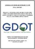 Phase II  Investigation of Recycled Tire Chips and Fiber Reinforcement for Use in GDOT Concrete Used To Construct Barrier Walls and Other Applications
