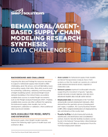 BehavioralAgentBased Supply Chain Modeling Research Synthesis Data Challenges