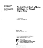 An Analytical Study of Icing Similitude for Aircraft Engine Icing