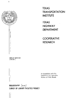 Median Barriers Bibliography