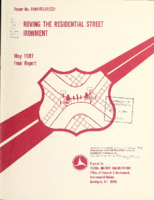 Improving the residential street environment  final report
