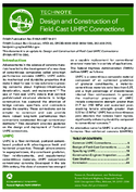 Design and Construction of FieldCast UHPC Connections  technote