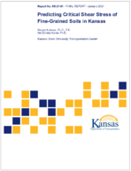 Predicting Critical Shear Stress of FineGrained Soils in Kansas