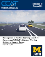 Development of MachineLearning Models for Autonomous Vehicle Decisions on Weaving Sections of Freeway Ramps