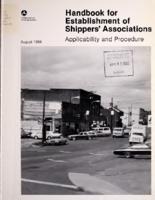Handbook for establishment of shippers associations  applicability and procedure