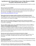 Specification for the National Bridge Inventory Bridge Elements SNBIBE Frequently Asked Questions and Answers
