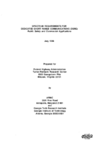 Spectrum requirements for dedicated short range communications DSRC  public safety and commercial applications